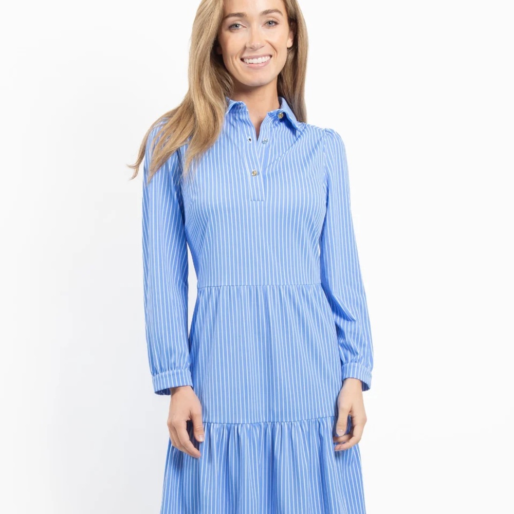 Jude Connally Thin Stripe Henley Dress Dress